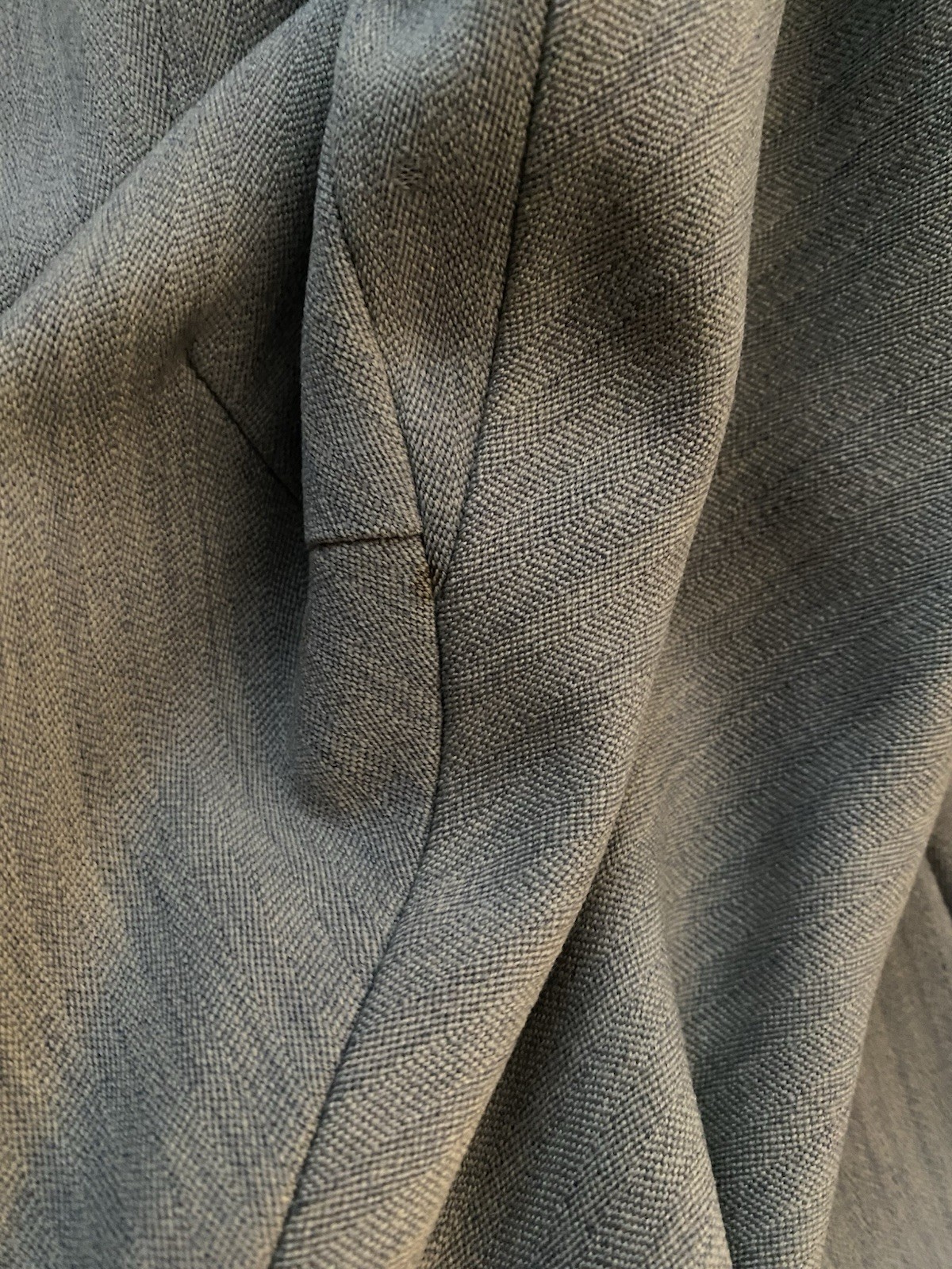 1940s Vtg Swansdown Gray Wool 2 Pc Suit Button Jacket & Skirt Nipped Waist OOAK