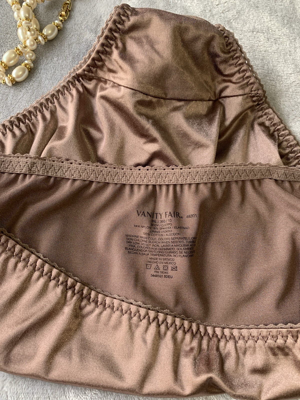NEW Stretch Satin Girdle Panty Shaper 3X Vanity Fair Brief Panties sz 10