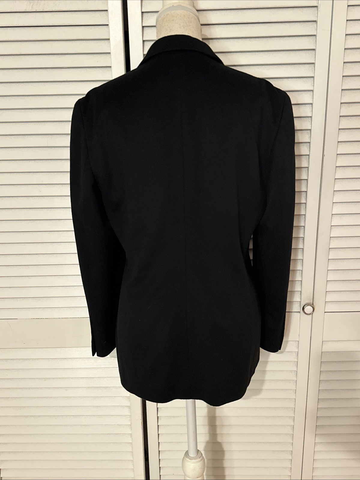 Vintage ESCADA Margaretha Ley 100% Cashmere Black Blazer Size 8 /38 Germany