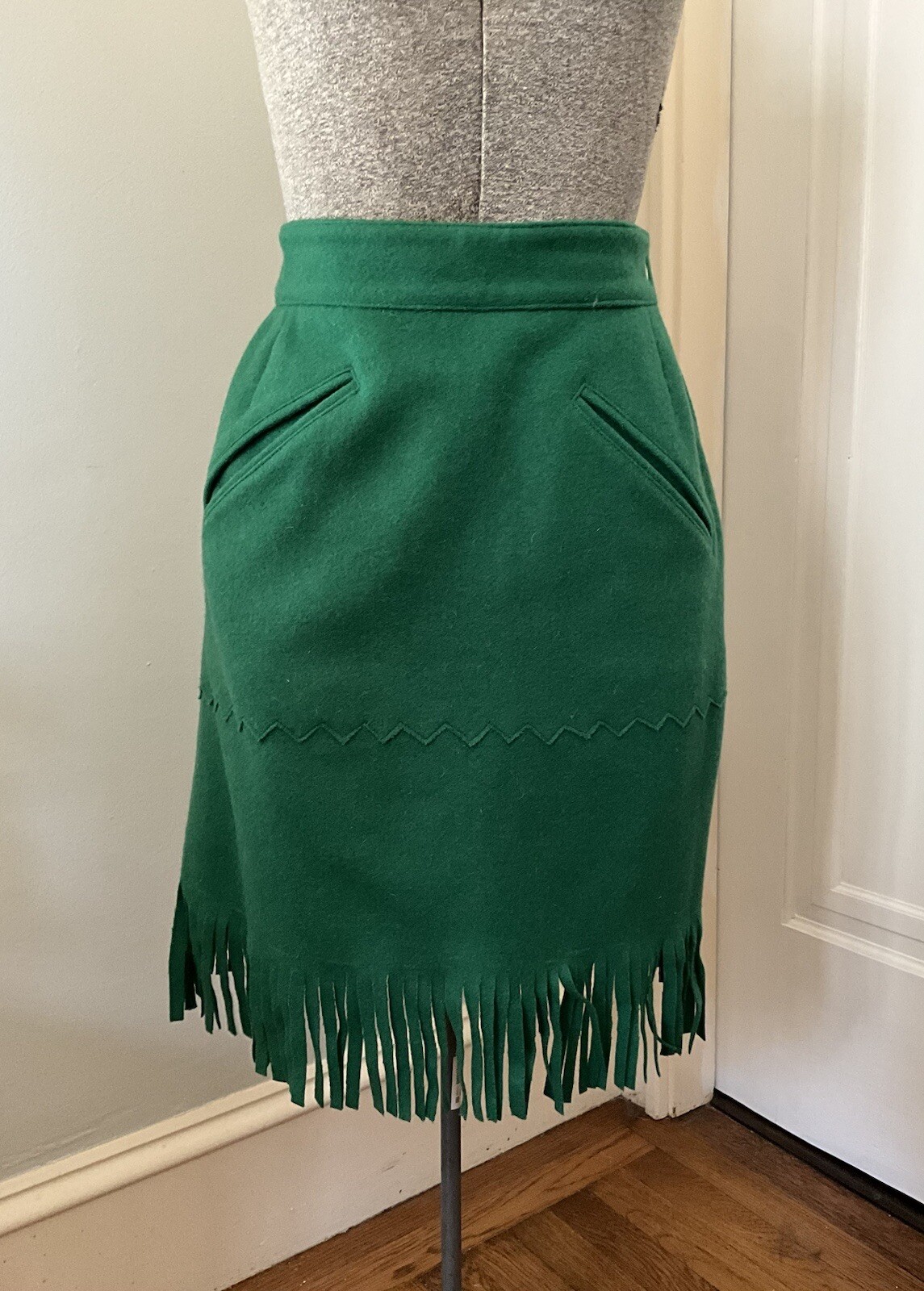 Vintage 1970&rsquo;s Jean Charles de Castelbajac Fringed Wool Skirt
