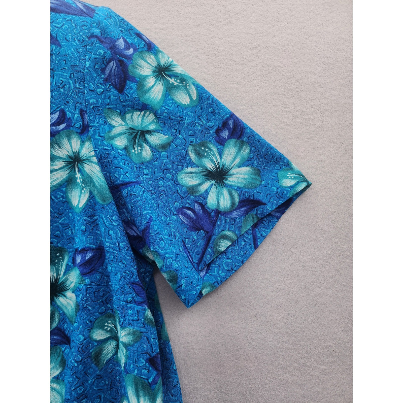 Another Thyme Vintage 90s Tropical Floral Blue Maxi Dress & Jacket Set Size 16
