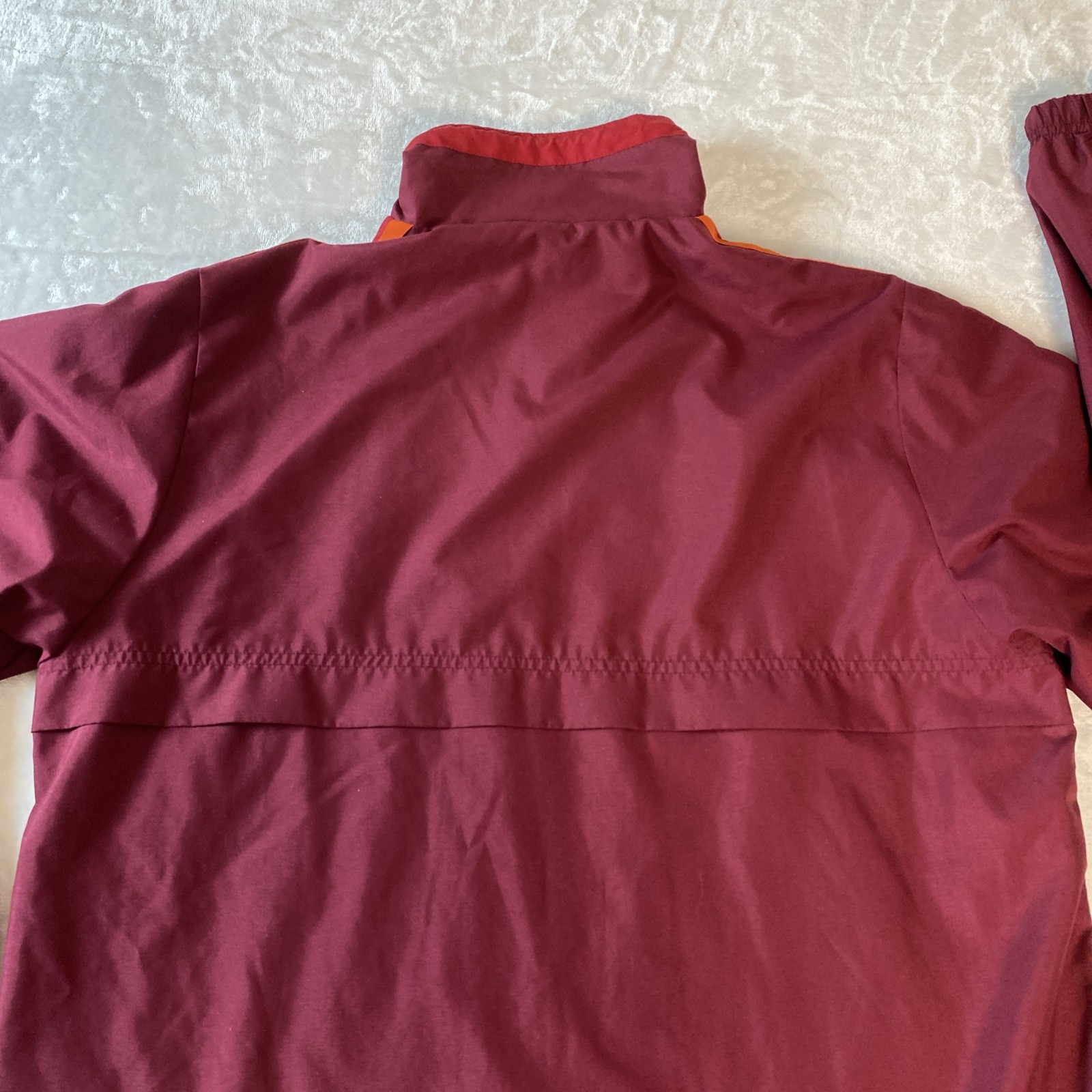 Vintage 1980s Catalina Activewear Jacket Women’s S Maroon Striped Hong Kong