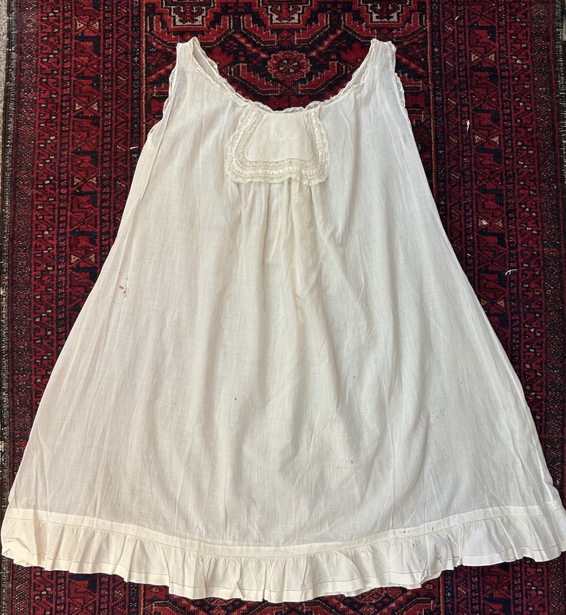 LOT OF 6 EDWARDIAN VICTORIAN PRAIRIE LINGERIE SLIP NIGHTGOWN THRASHED AS-IS