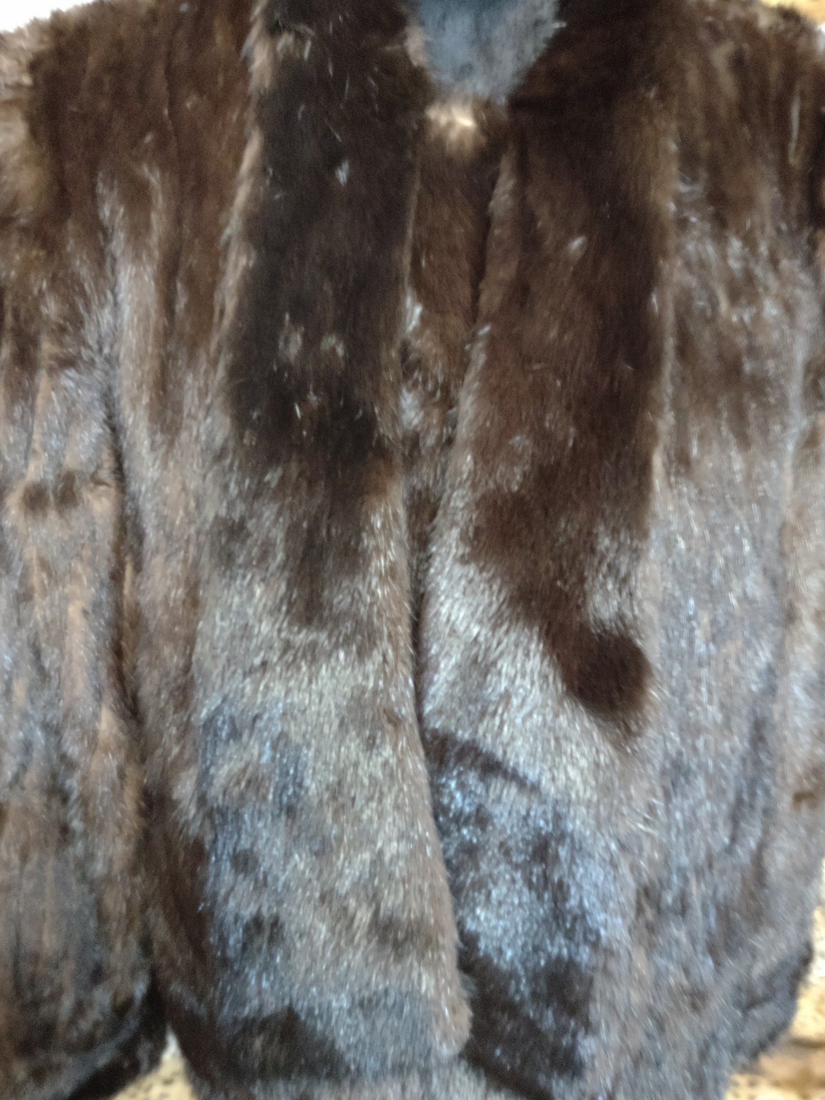 MCM Mink Jacket Custom Made 38&Prime; Chest Alaska Velvet Pockets Scarf 23&Prime; Length