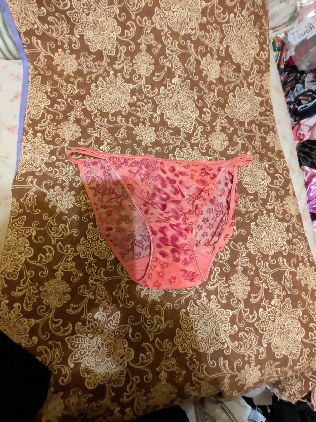 Vintage Cacique Satin Double String Bikini Panties Size 14-16