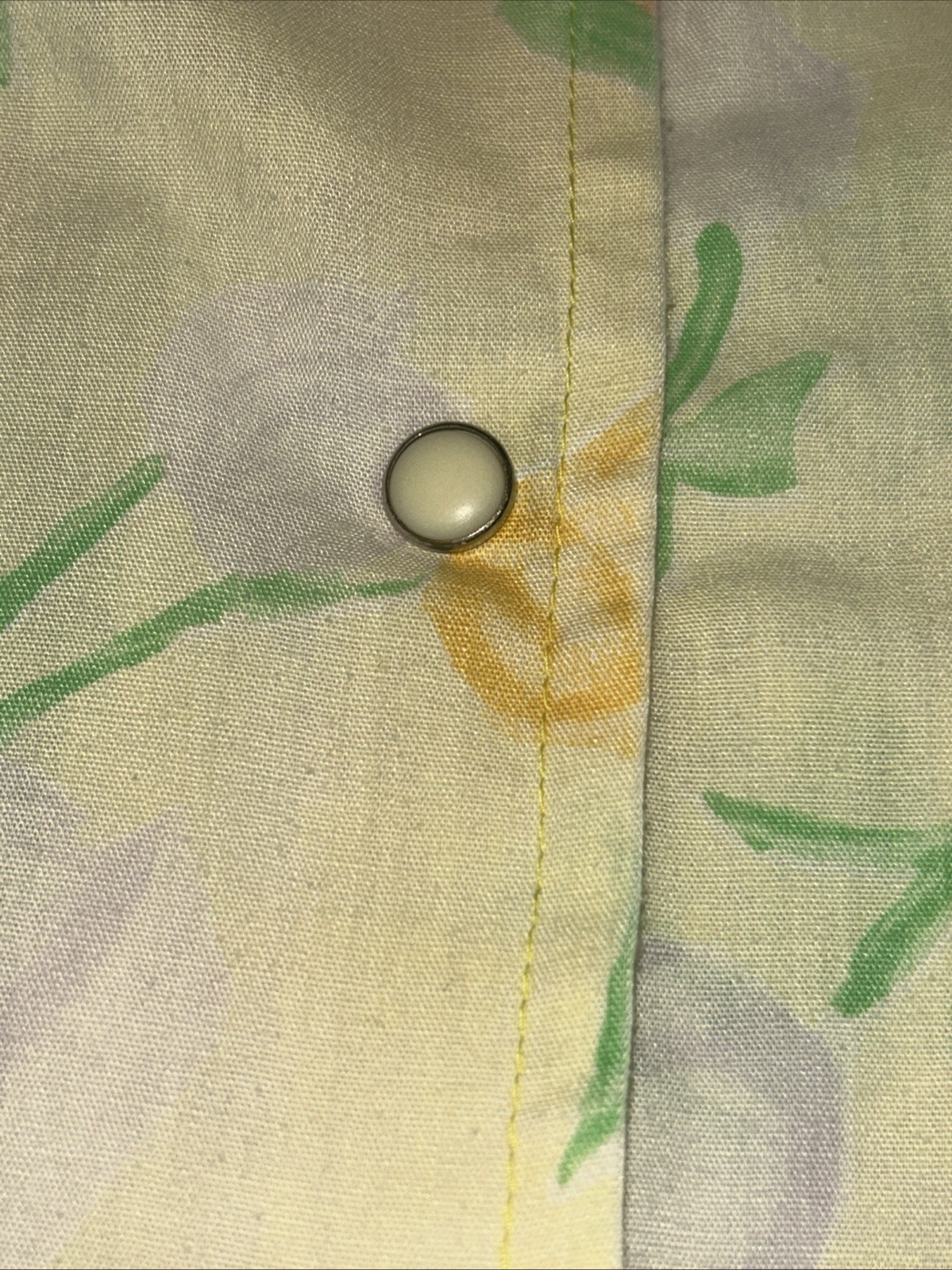 Vintage Cotton Snap From Yellow House Coat Housecoat GUC