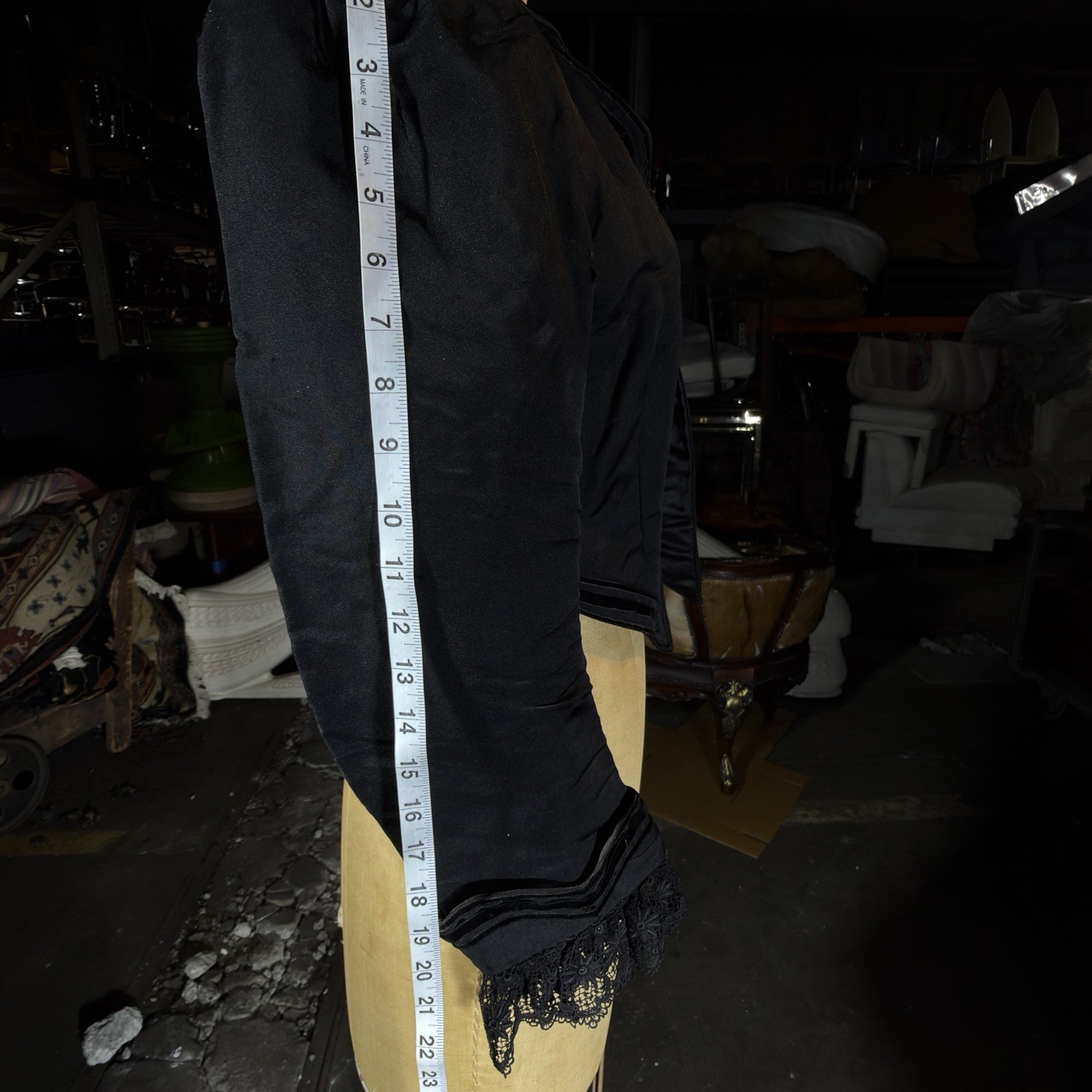 Antique Satin Victorian Mourning Bodice | 1880s Structured Tailored Jacket Goth
