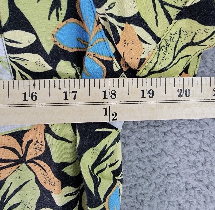 Vintage Hawaiian Style Button Down Shirt Basic Editions Extra Large