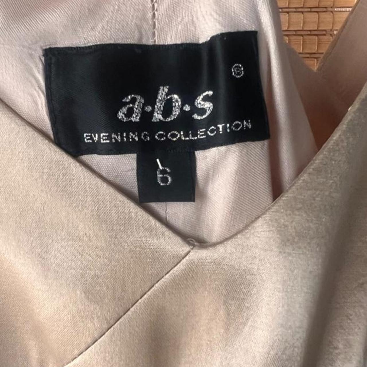 Vintage 2000s ABS by Allen Schwartz evening gown with built in scarf size 6