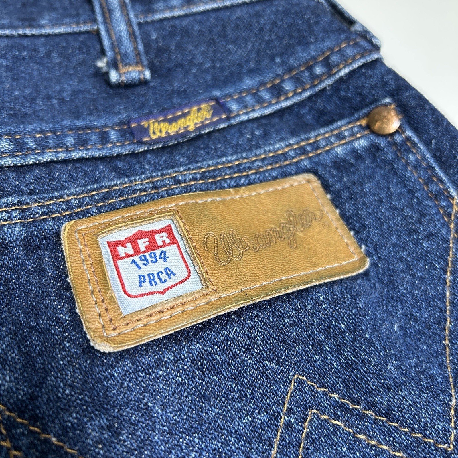 Vintage Wrangler NFR 1994 PRCA Cowgirl Cut Jeans 26×31 Size 9 Made In USA Rodeo