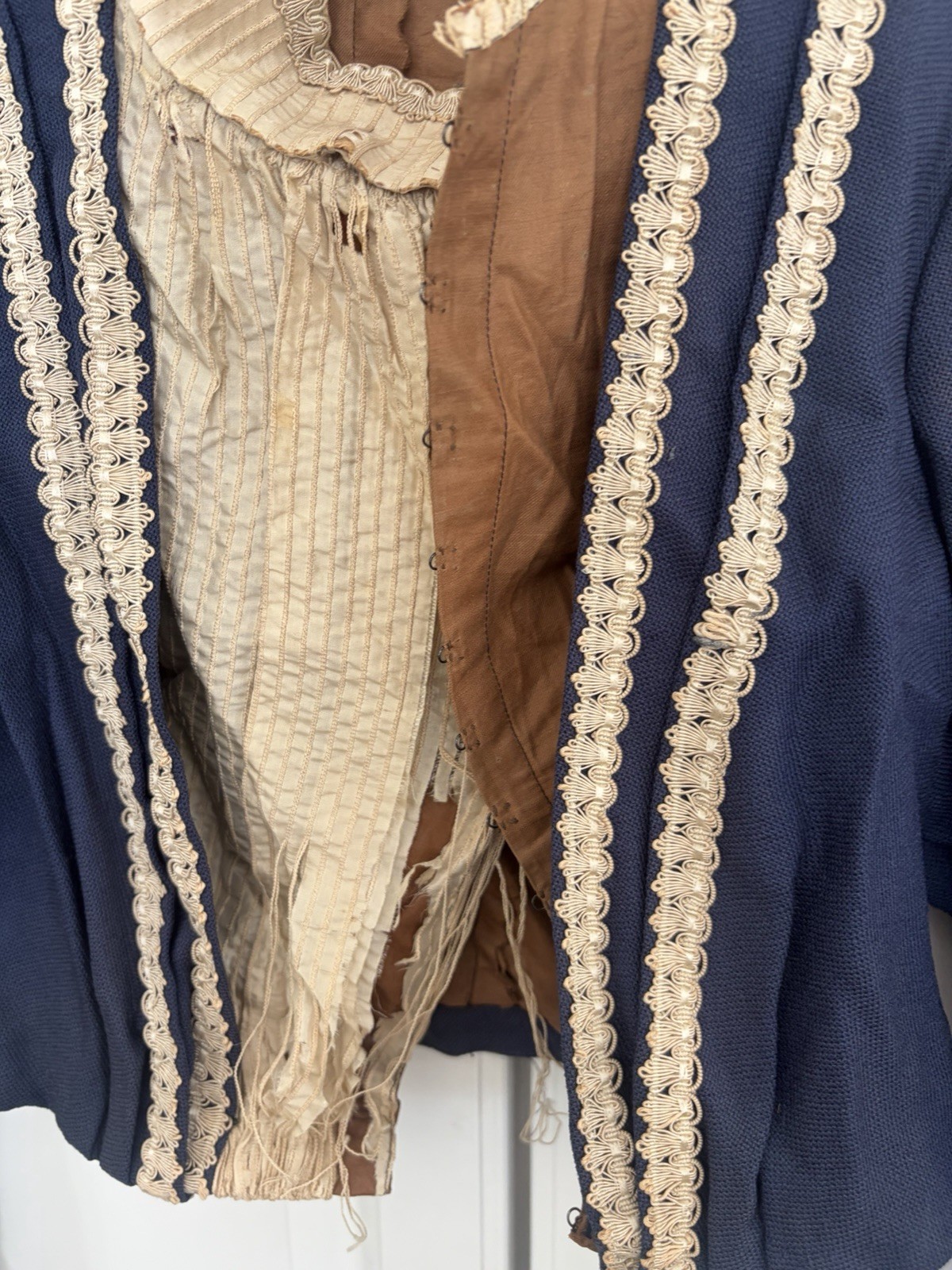 Victorian Heavy Blue Winter Walking Suit