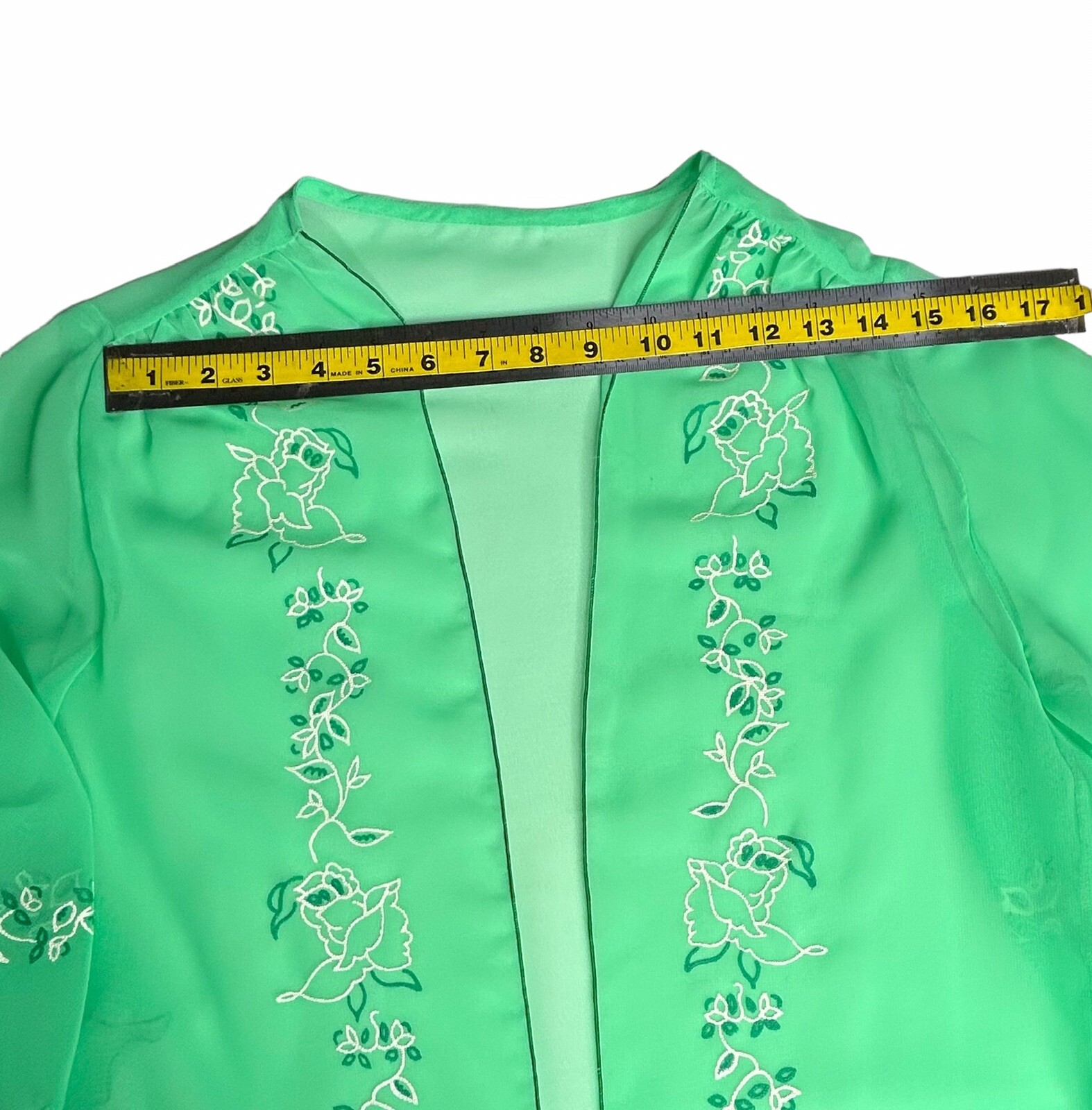 Vintage Lily Lynn Nightgown & Embroidered Bed Jacket Mint S/M (See Description)