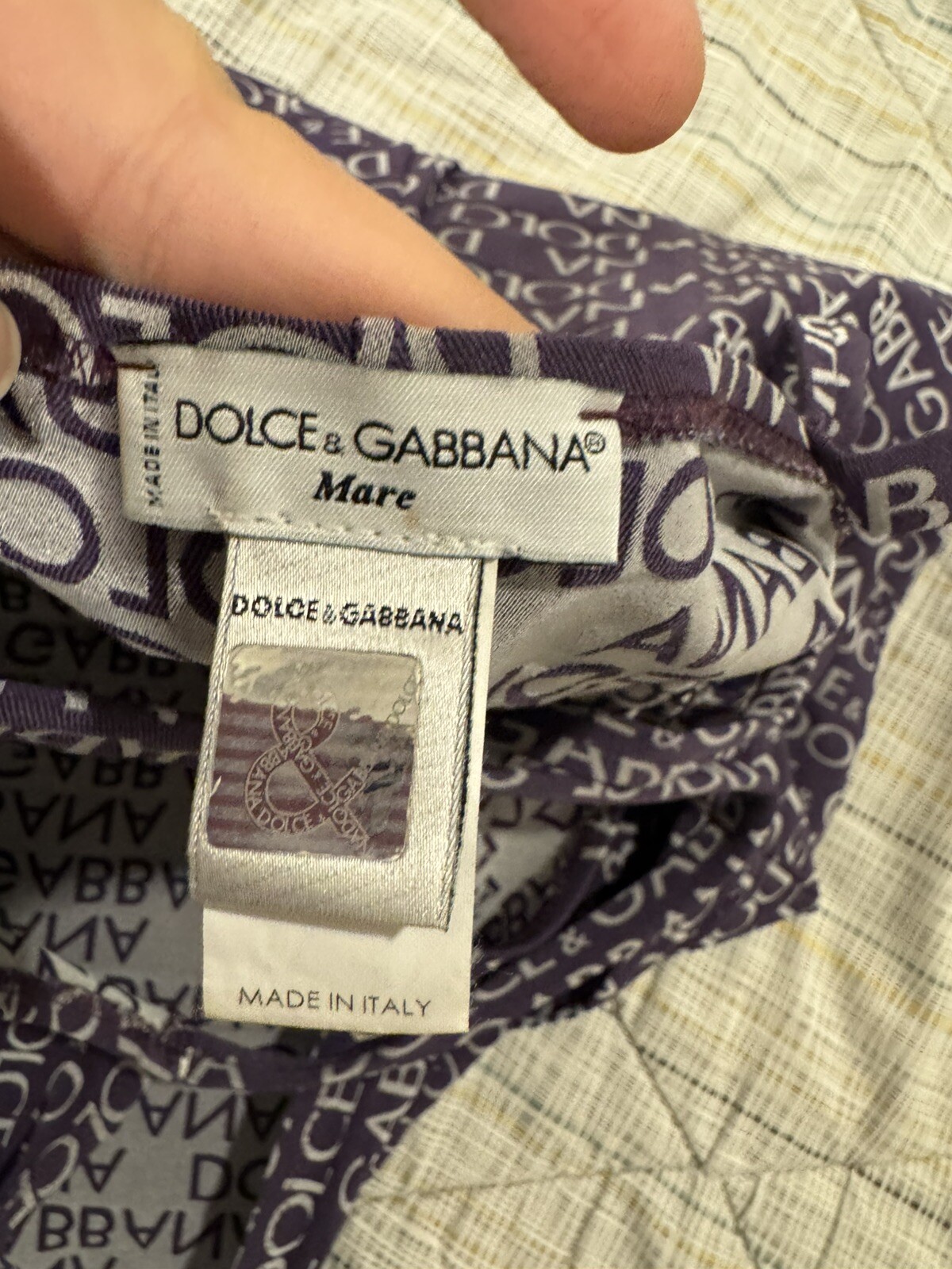 Vintage 1990s Dolce & Gabbana Logo Bodycon Dress Sz S