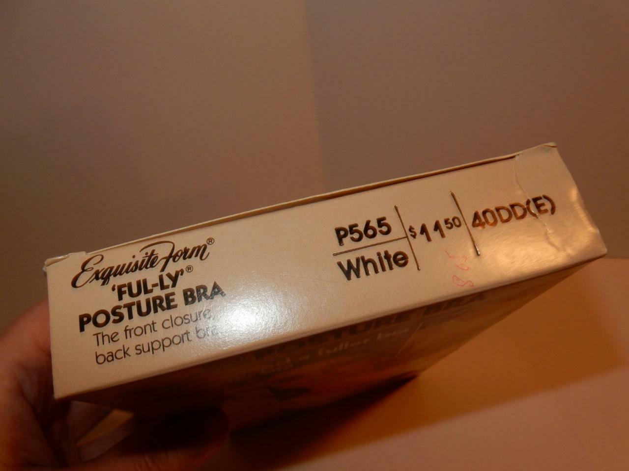 VINTAGE 40 DD (E) NOS EXQUISITE FORM FUL-LY POSTURE BRA P565 WHITE MIB IN BOX
