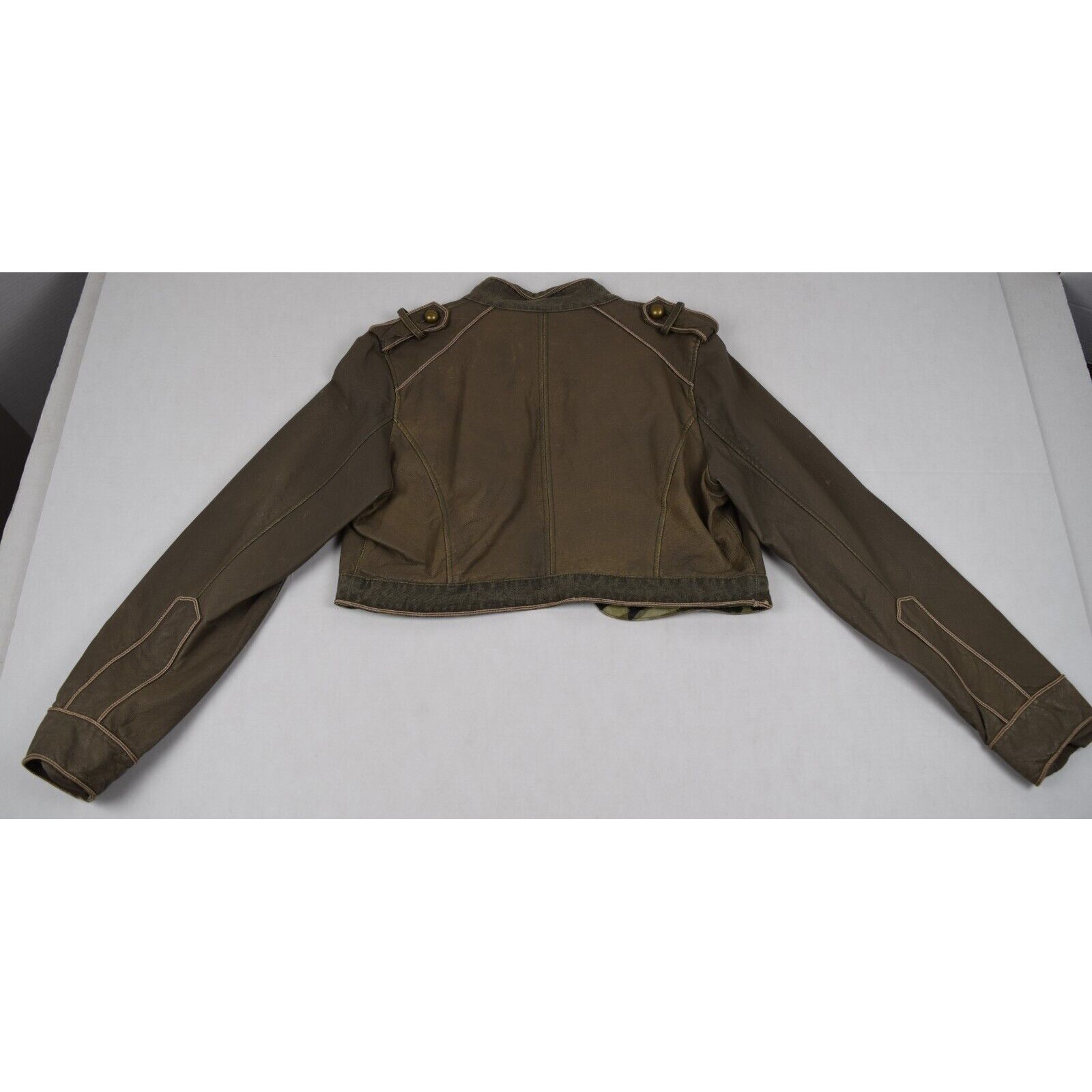 Vintage Wilsons Leather Jacket Size Size S 90s Cropped Military Style