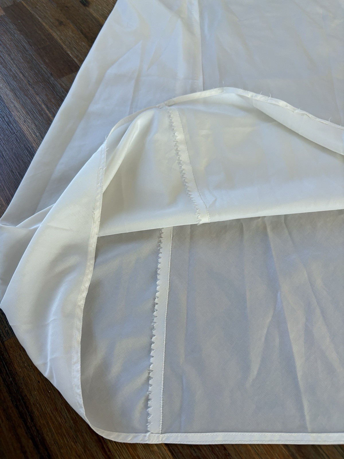 Vintage 1940’s Nylon Blend Negligee Off White Lingerie Slip Medium