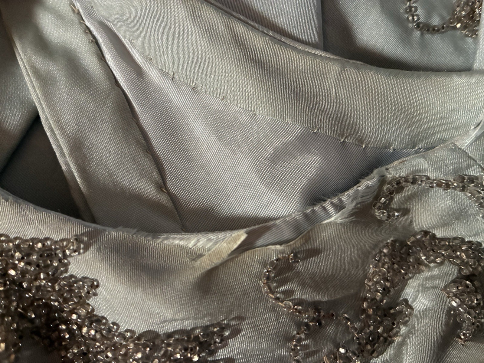 Vintage Town & Travel Waldorf-Astoria 1950’s beaded Silk Dress