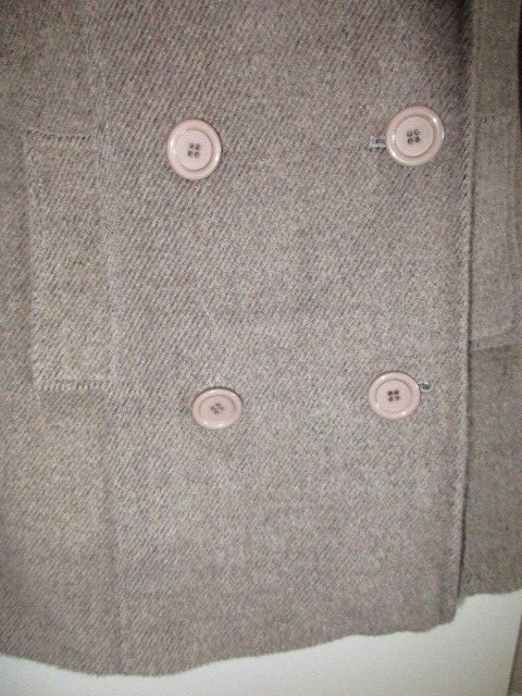 ALPACA SUPERFINE BROWN BUTTON UP COAT Condor Tips Women&rsquo;s Small Medium Maglia