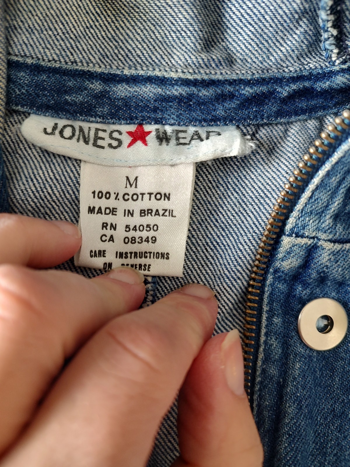 Vintage Womens Chore Barn Jacket Denim 90s Y2K Size Medium Jones Wear Hooded