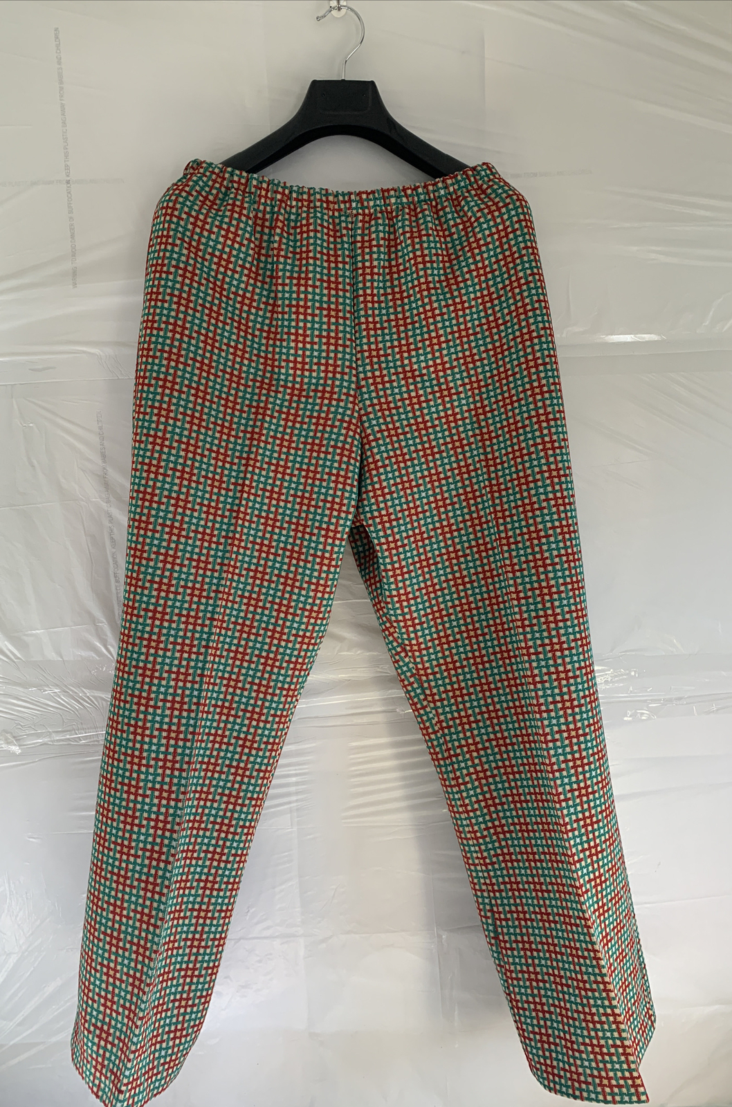 Elastic Women’s Pants Straight Leg Polyester Sz 22 Single Stitch 70’S VTG