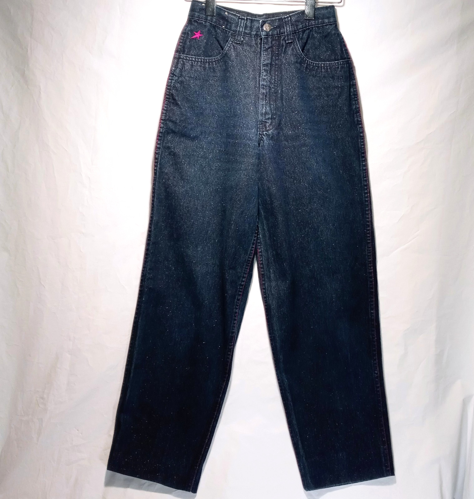 Rare Authentic Vintage 80&rsquo;s Sparkle Sara Jeans 25.5&Prime; Waist Hong Kong READ