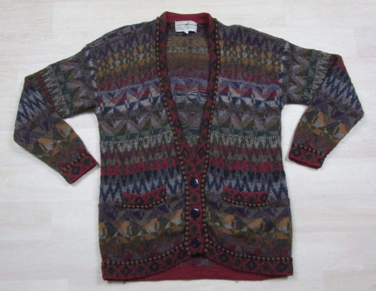 Vintage Peruvian Connection Alpaca Cardigan Sweater Women&rsquo;s (M) Fair Isle