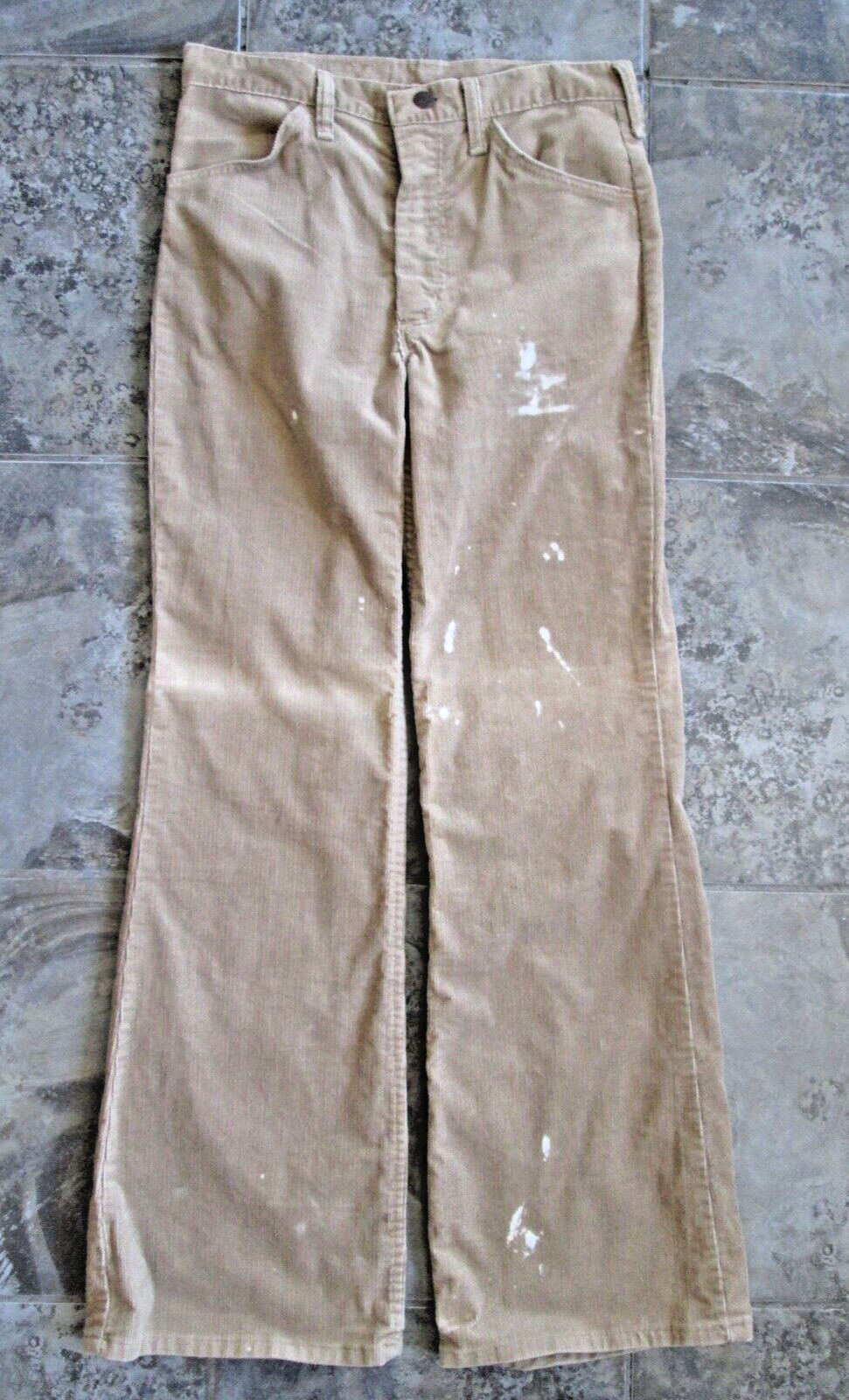 Vintage Wrangler Wrapid Transit Pants 29×31 Corduroy Brown Bootcut Flare Pockets