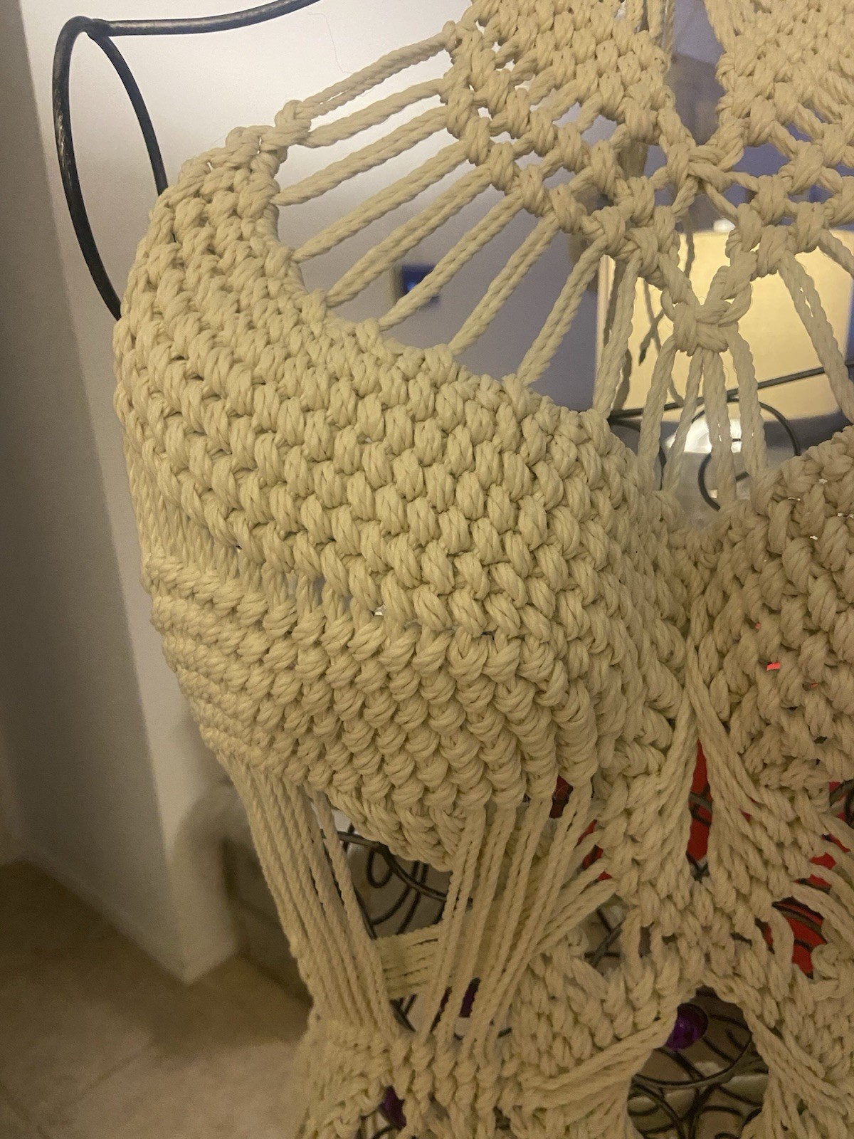 Vintage Handmade Macrame Rope Goddess Bohemian Sexy Dress