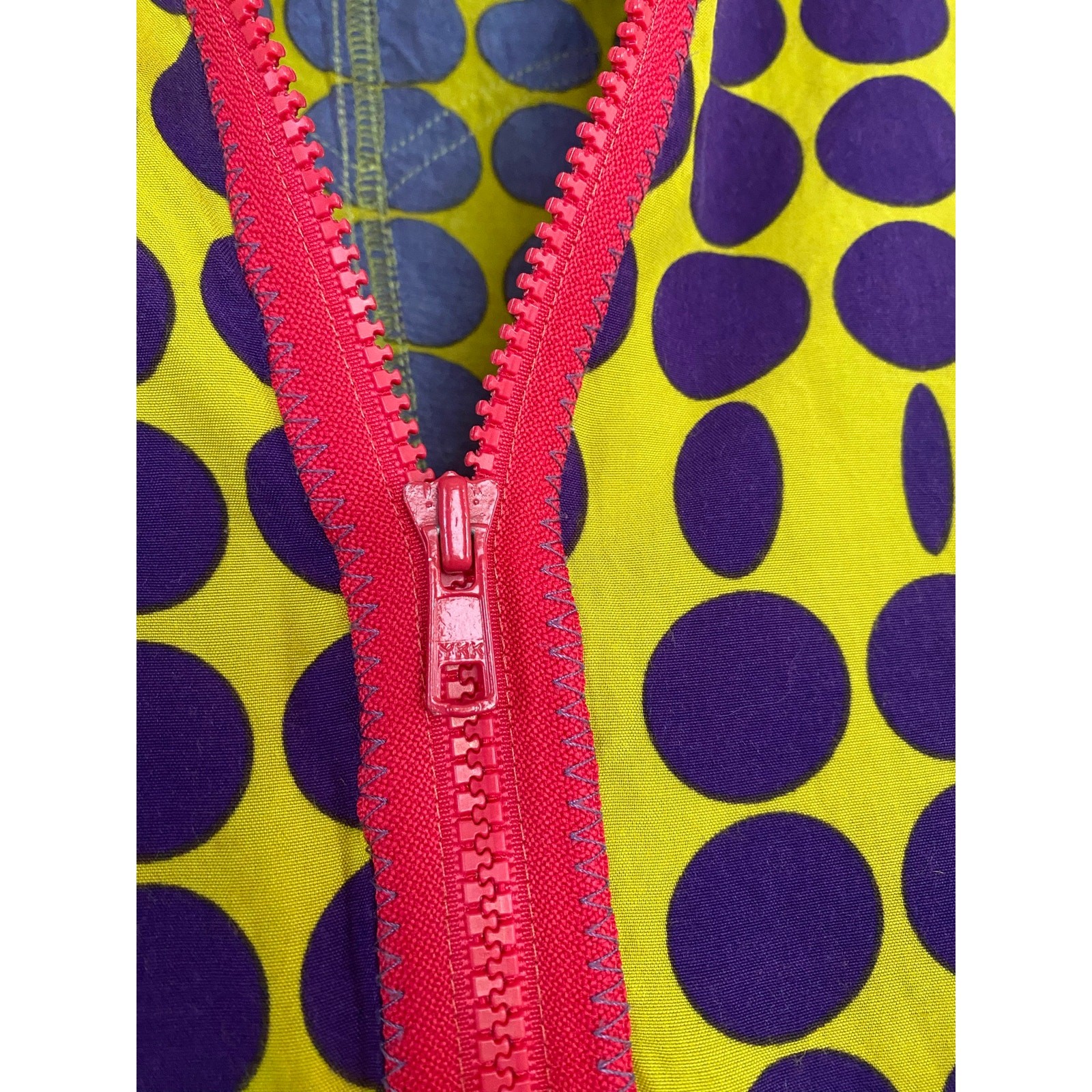 Vintage Jeans de Christian Lacroix Zip Up Top Sz Small Colorful Rare As Is*