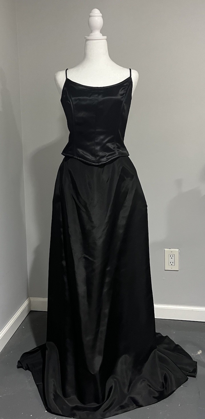 VTG Jessica McClintock Gunne Sax 90’s Black 2 Pc Set Gown Prom Sz 7 & Sz 13/14