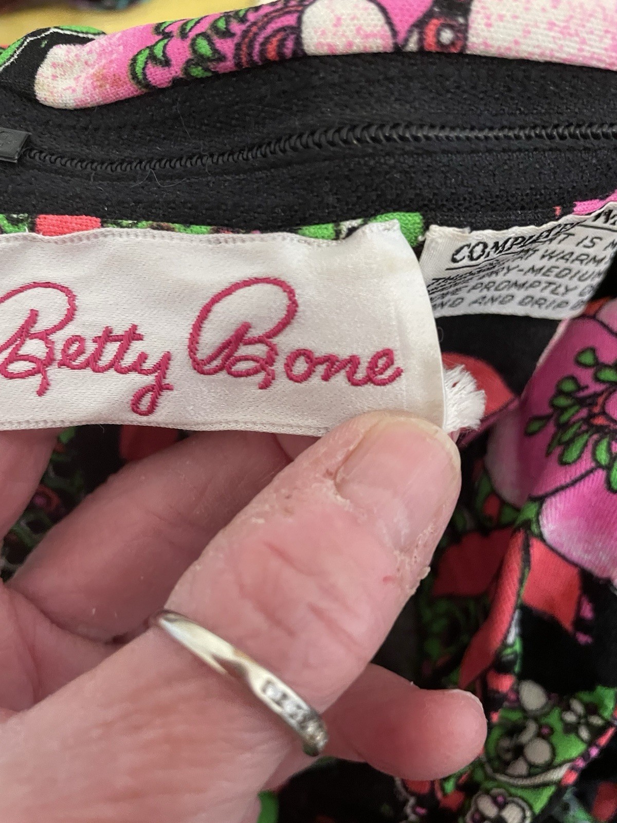 Betty Bone 70s Vintage Maxi Dress Neons Hippy No Size See Measurements