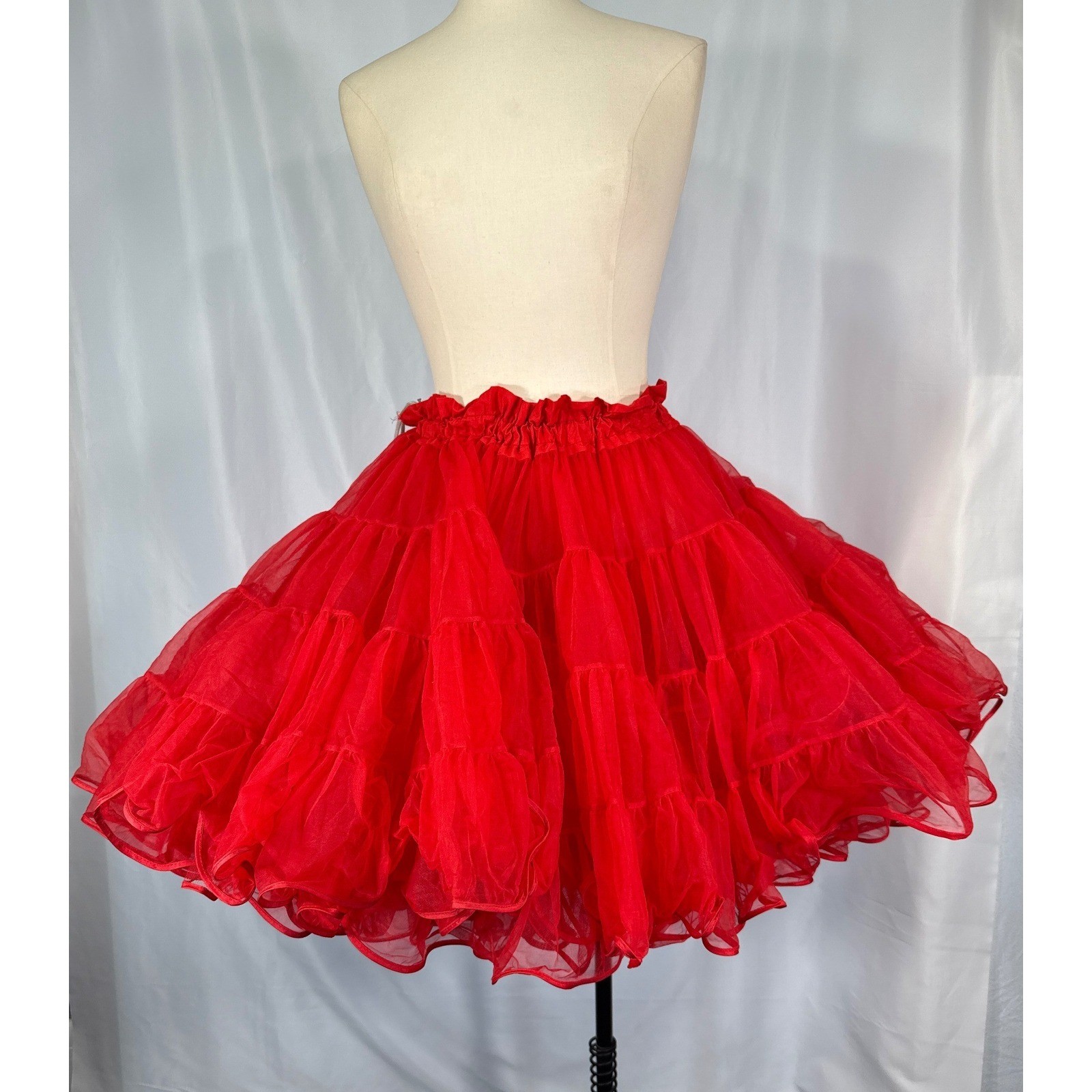 Vintage Malco Modes Red Square Dance Petticoat Crinoline 575 Partners Please S
