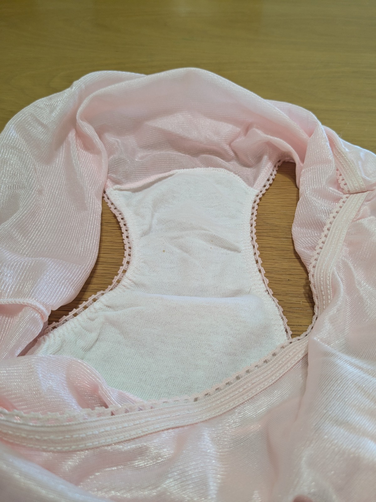 Vintage Trend Basics Nylon High Cut Briefs Panties Pink Sz 8 Granny