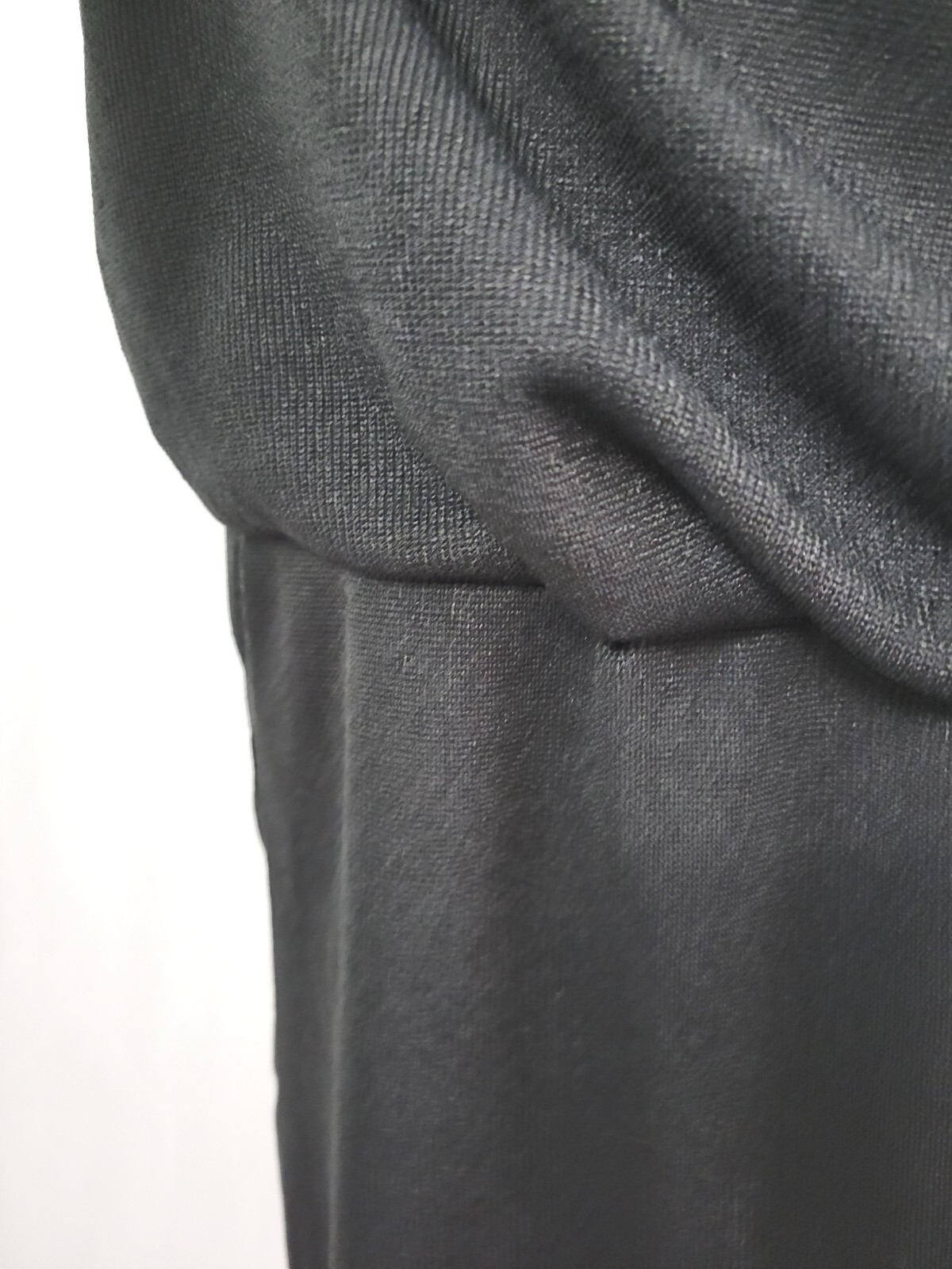Vintage Risa Ann Black Ribbed Knit Sweater Drop Waist Dress Size L/XL?