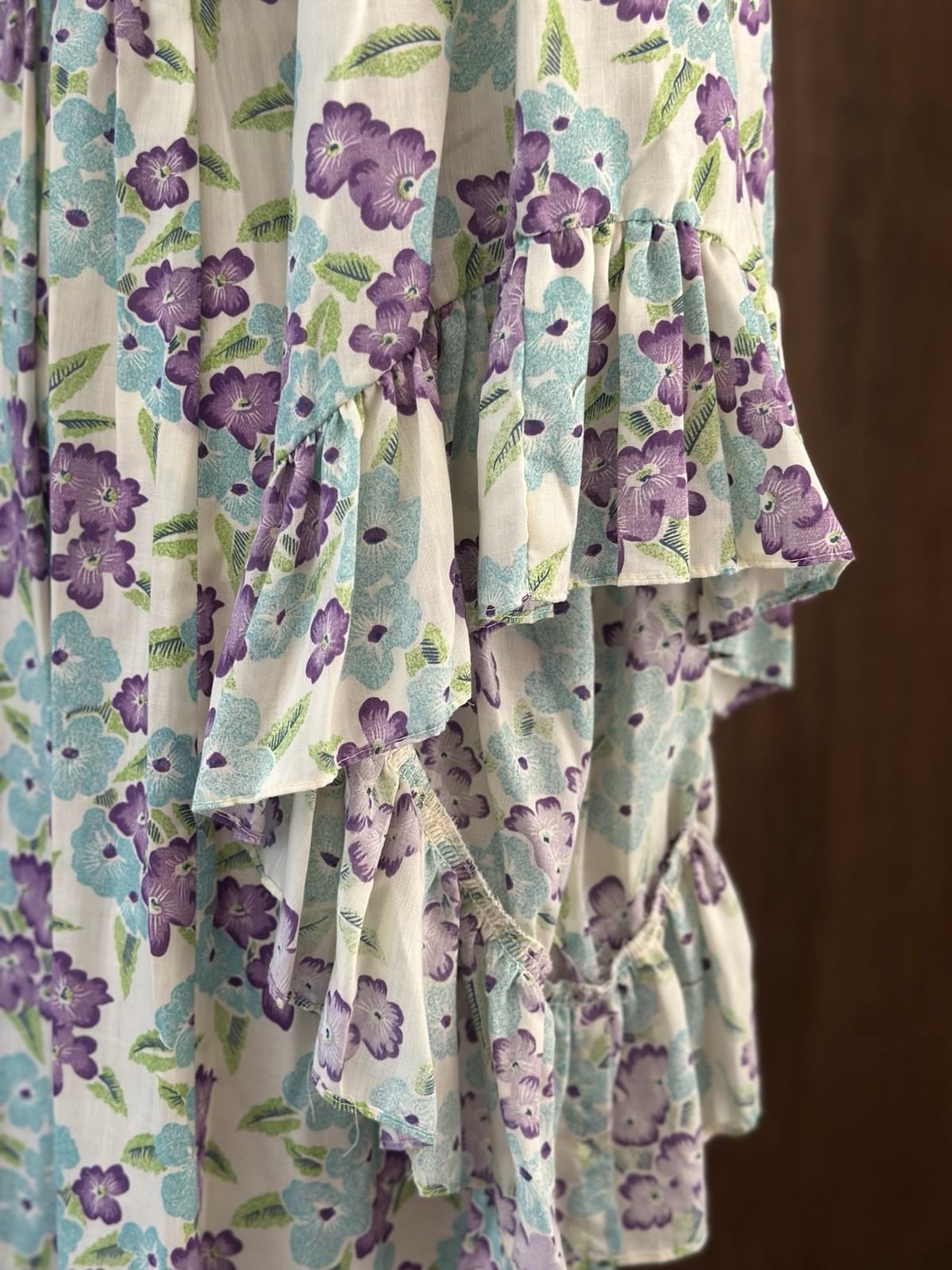 Vintage 70’s Floral Boho Maxi Butterfly Sleeve Maxi Dress XS/S Boho Hippie
