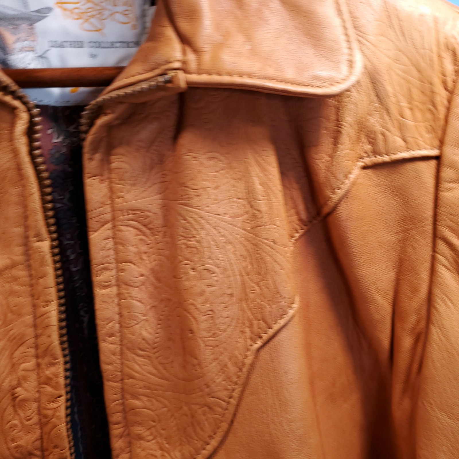 VTG Kenny Rogers Leather Jacket Western Lambskin Women Size 12 USA made Schott