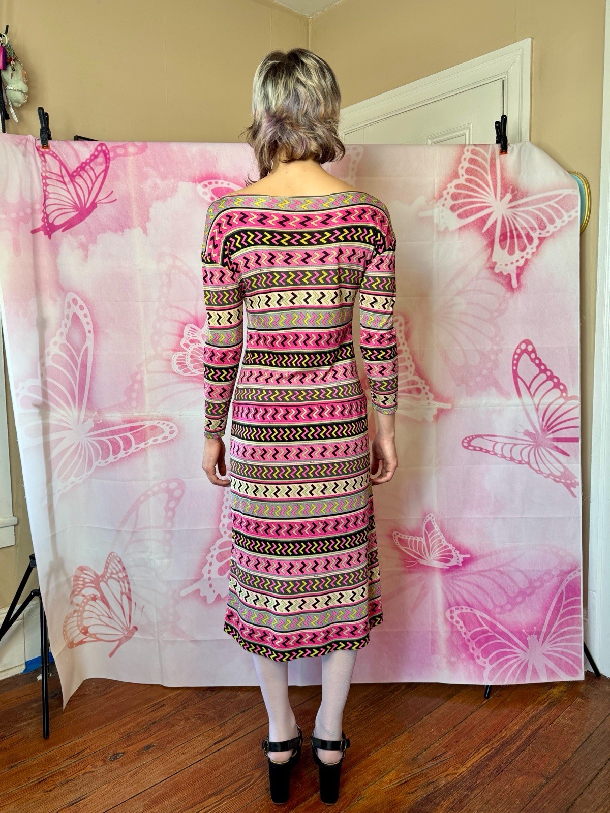 1960s Emilio Pucci Z Print Midi Length Dress