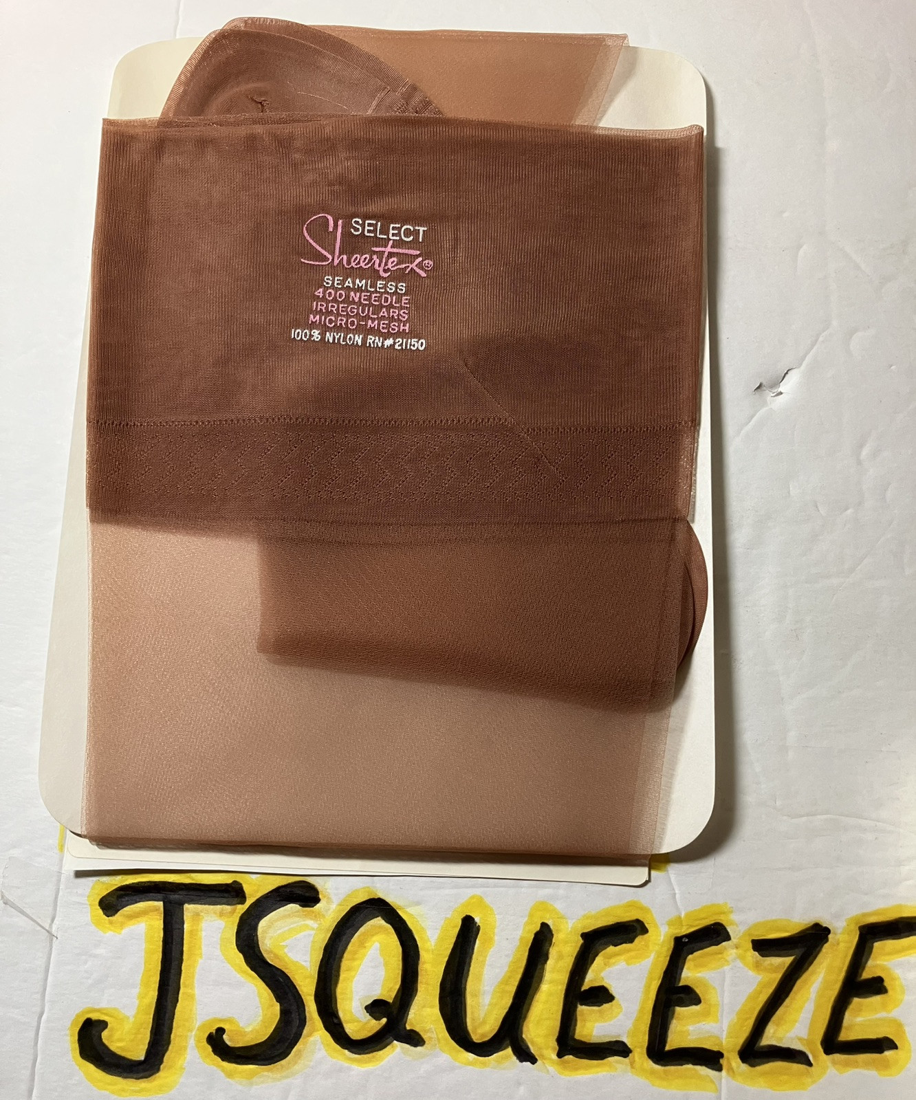 1960s SHEERTEX SELECT Garter RHT Nylon Stockings 5 PAIR’S BLUSH Glamour-RARE NOS