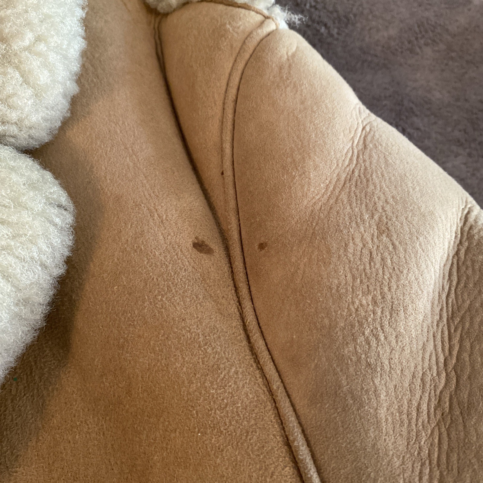 Vintage John Paterson UK Shearling Coat Real Lambskin 38 England Leather Women