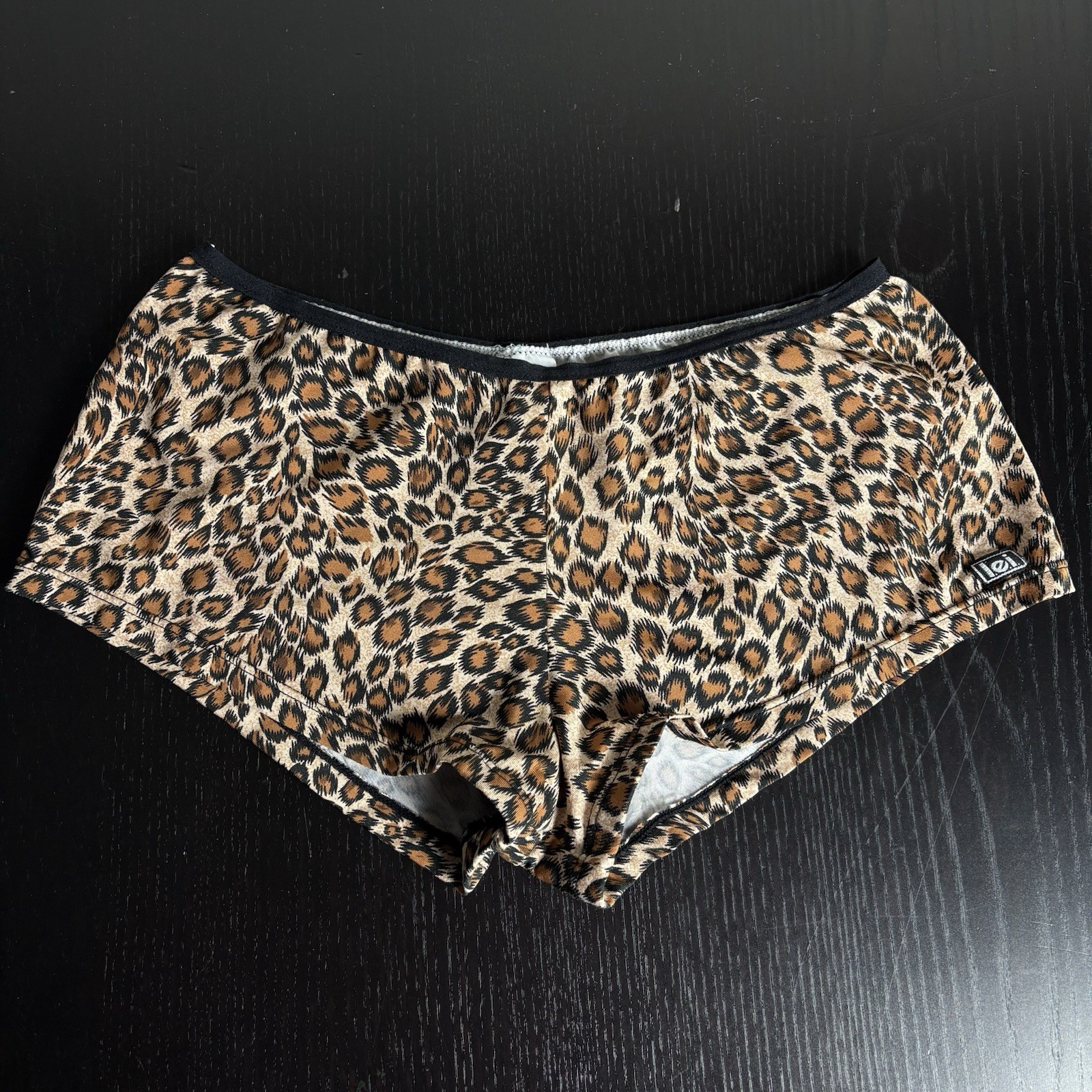 Vintage 90s LEI Womens M Leopard/Cheetah Print Boyshorts