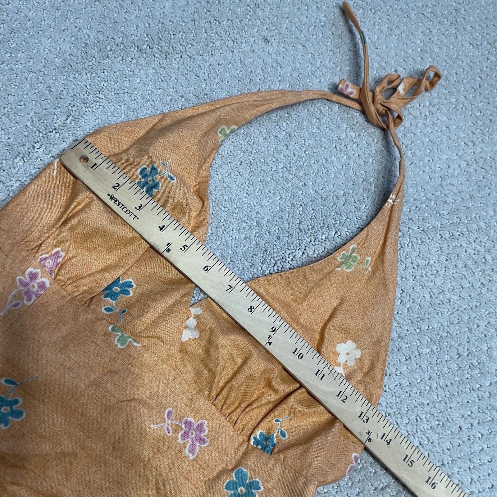 Vtg Surf Line Halter Dress Womens Size M Hawaiian Surf Print Hawaii Jams World