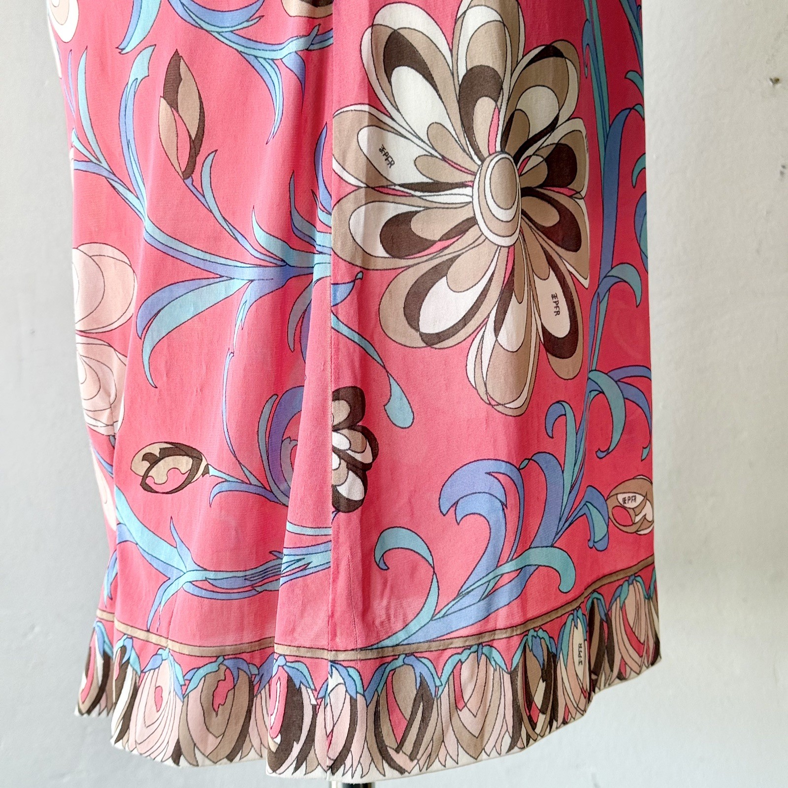 VTG 1960’s Emilio Pucci For Formfit Rogers Slip Or Mini Dress, Iconic Print, Mod