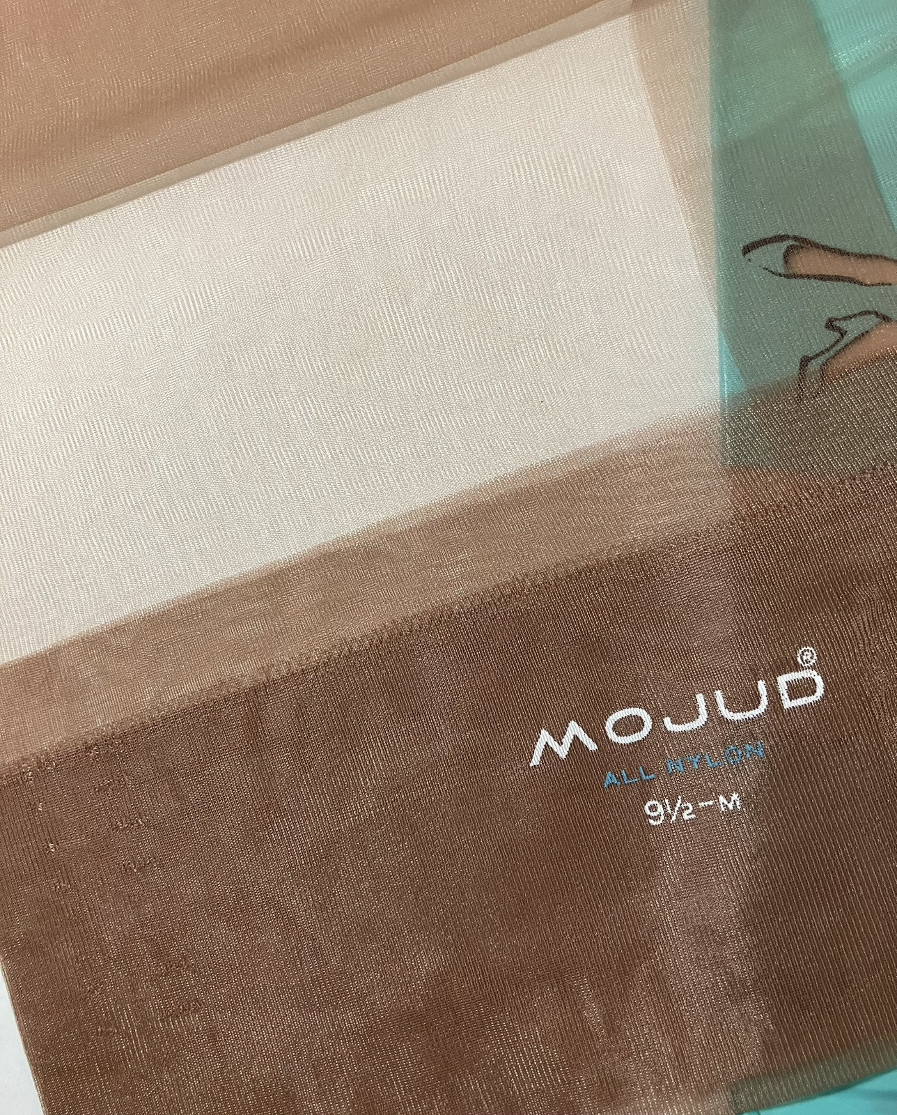 5 Pair VTG FLAT KNIT MOJUD MAGIC MOTION NYLON STOCKINGS GARTER HOSIERY 9 1/2×32”