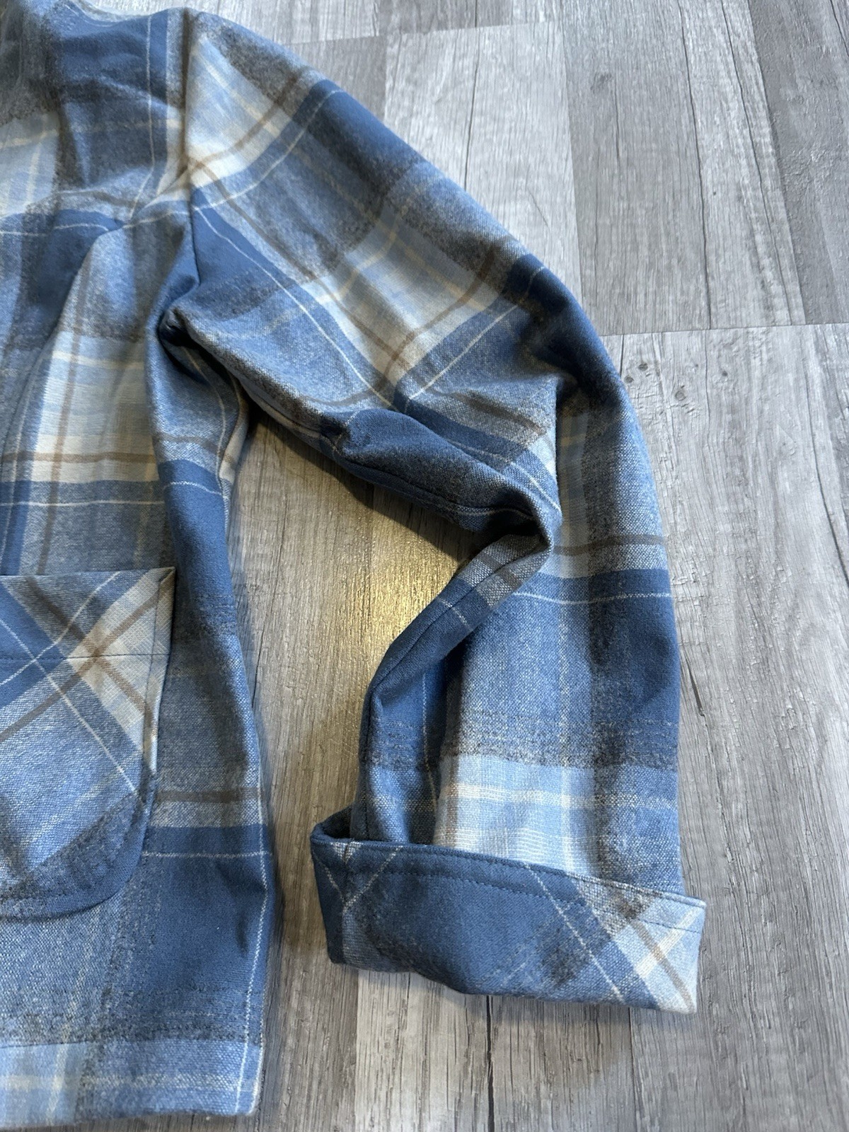 Vintage Pendleton Petite Blue Plaid Wool 49er Jacket Made In USA Medium Button