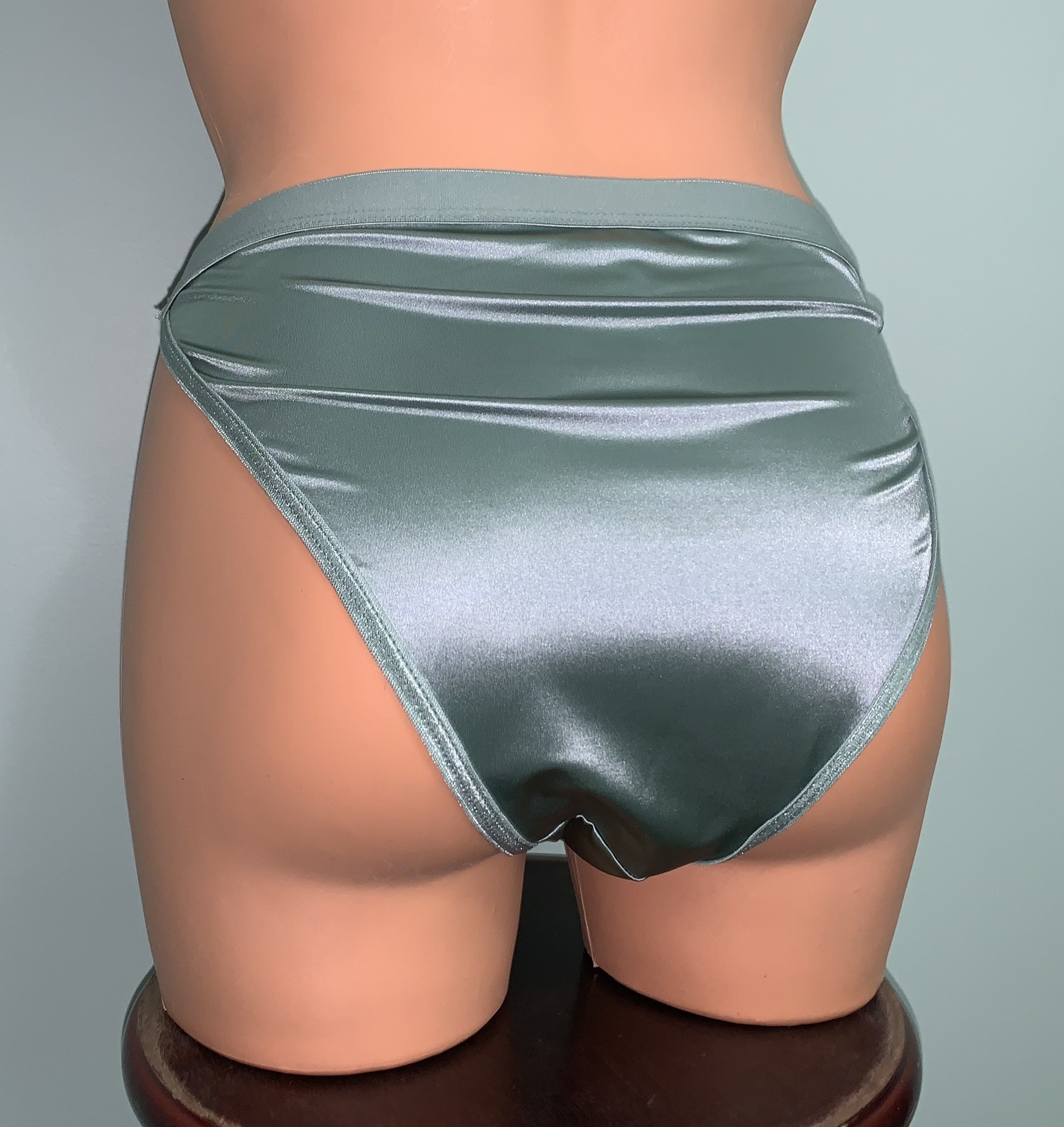 NEW Glossy Secret Stretch Satin XL 8 String Bikini Panties Cheeky Silky SOFT