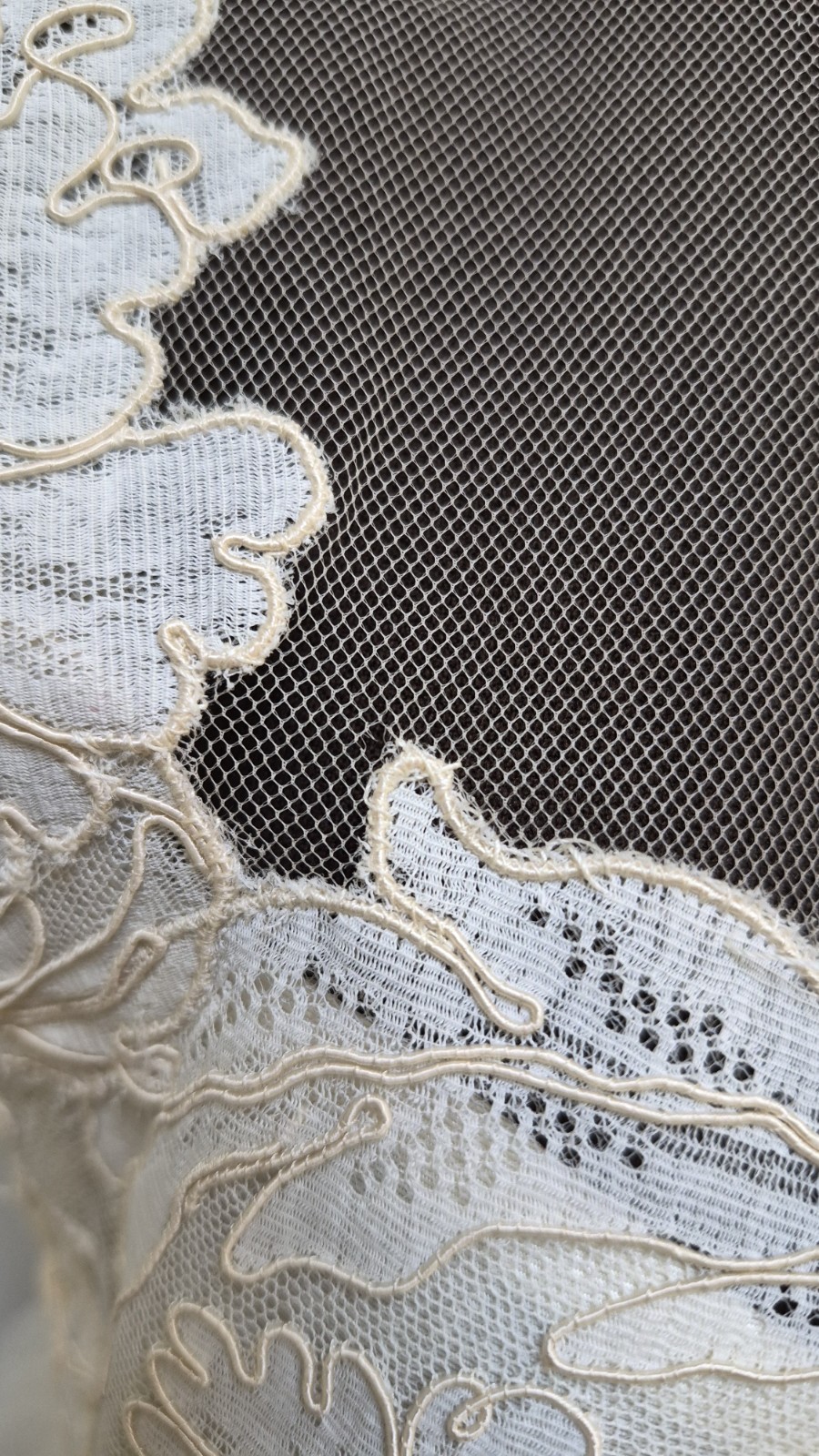Vintage 1940/50s Ivory Tulle Netting Dress by SMARTWEAR EMMA LANGE – Size XS/S