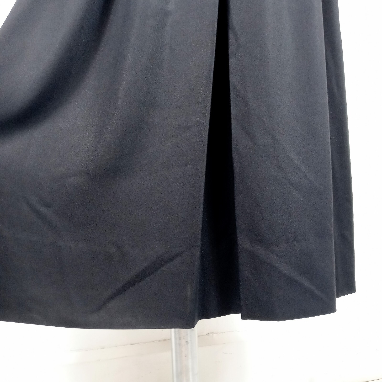 60s Vintage ILGWU Nelly de Grab Black Formal Single Pleat Maxi Skirt Size XS 0-2