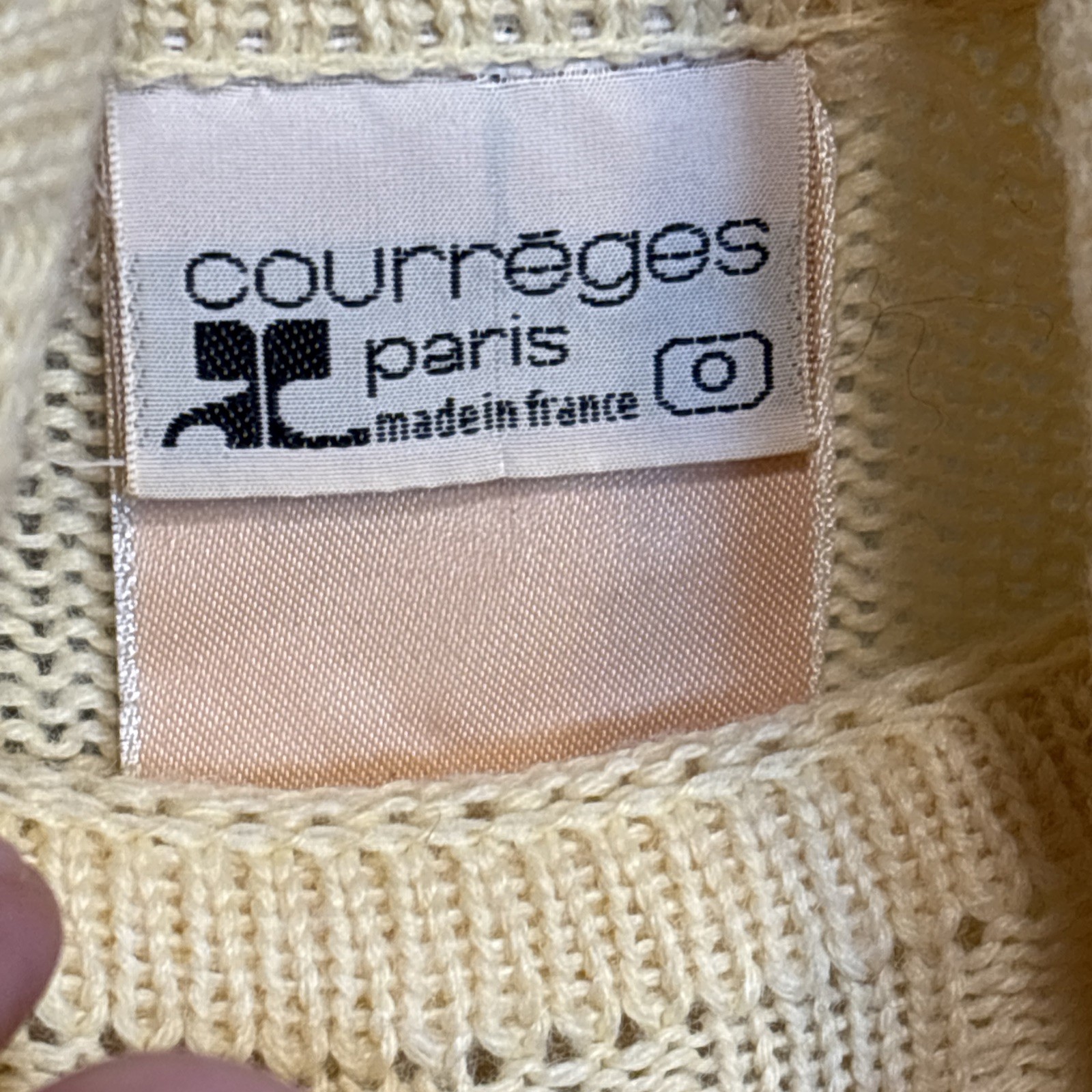 Vintage Courreges Zip Lined Cardigan/Jacket, Roll Neck Swtr, Skirt, Gloves & Hat