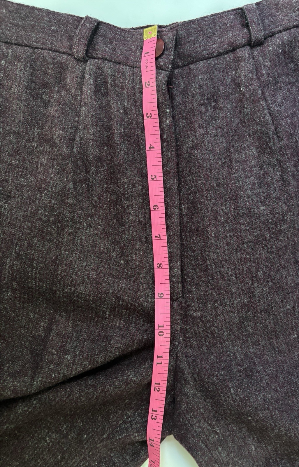 VTG 80s ANETA Lady-Mode Purple Wool Power Suit Blazer Pants L 38 EUC