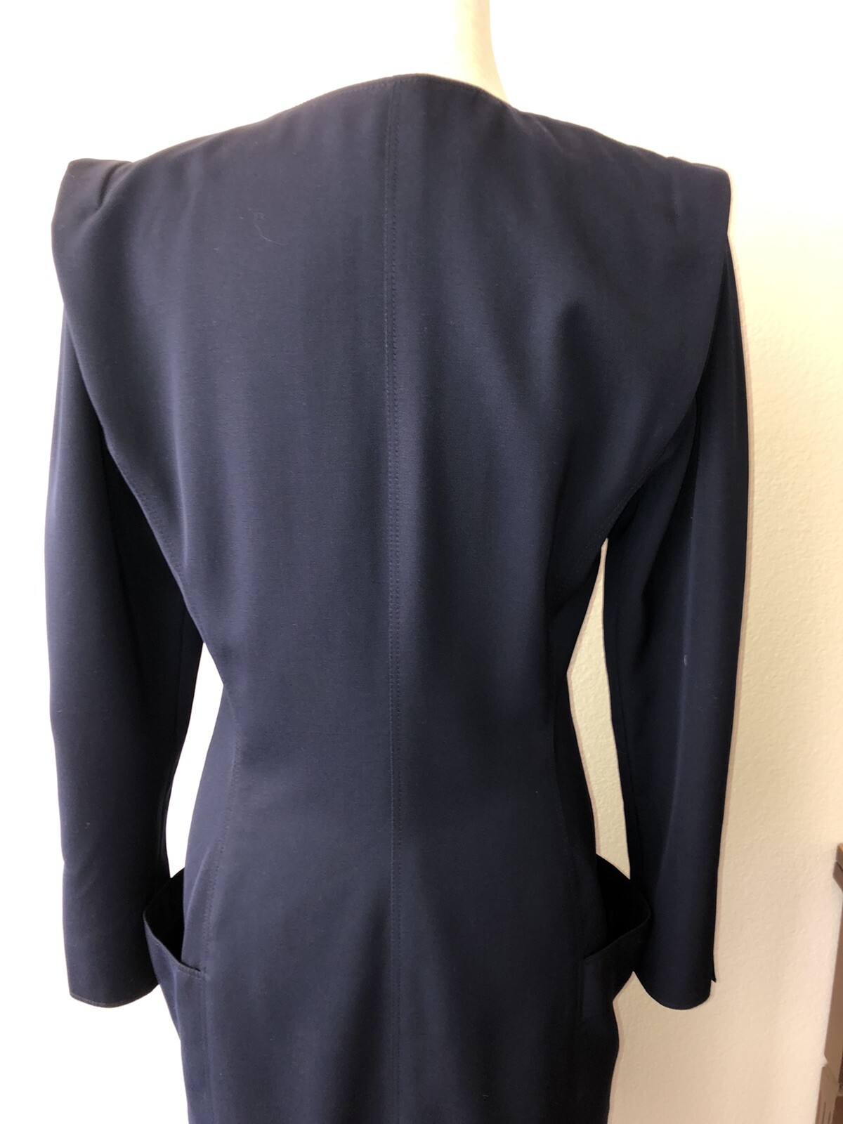 Vintage &rsquo;80s Emanuel Ungaro Parallele Avant Garde Midi Dress Shift Pockets Large